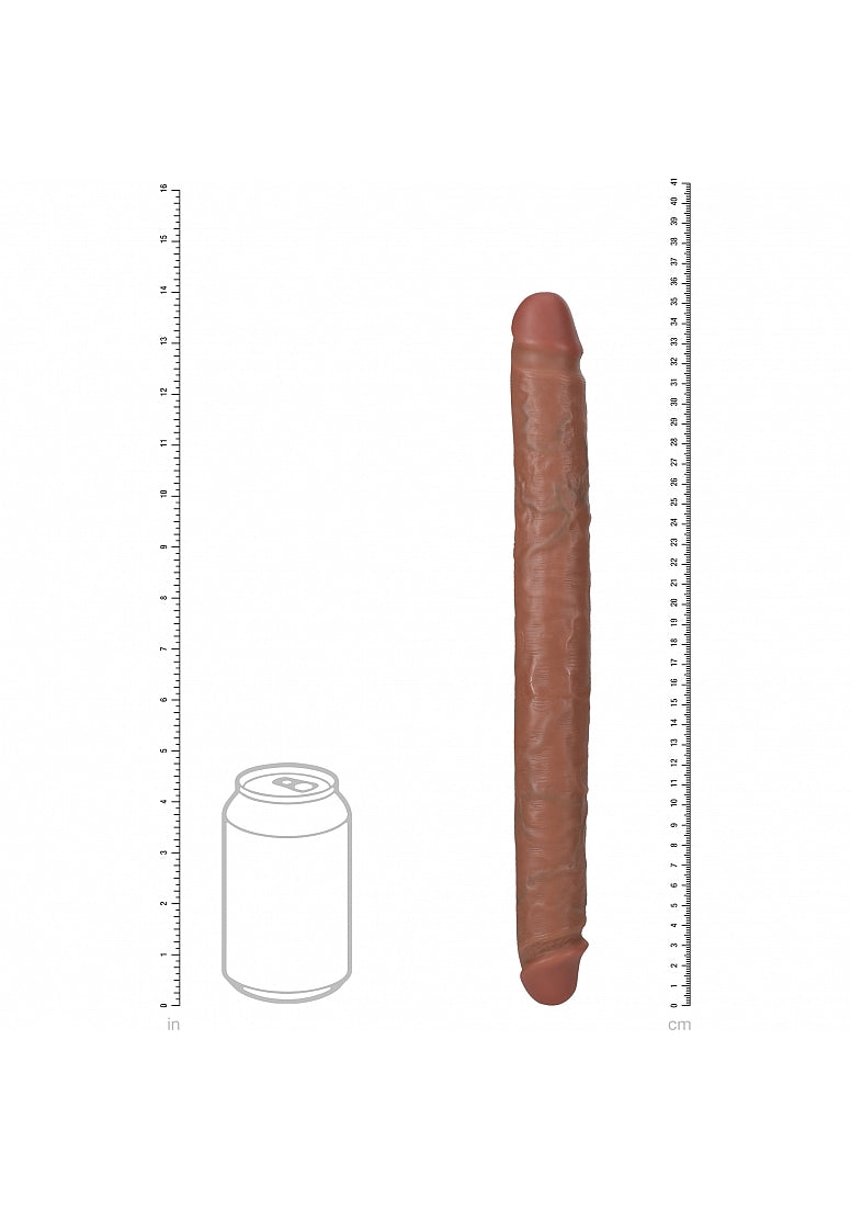 Shots Toys | REALROCK 35cm Slim Double Dildo - Tan (14") Slim