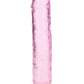 Shots Toys | REALROCK Crystal Clear 8" Straight Dildo No Balls - Pink