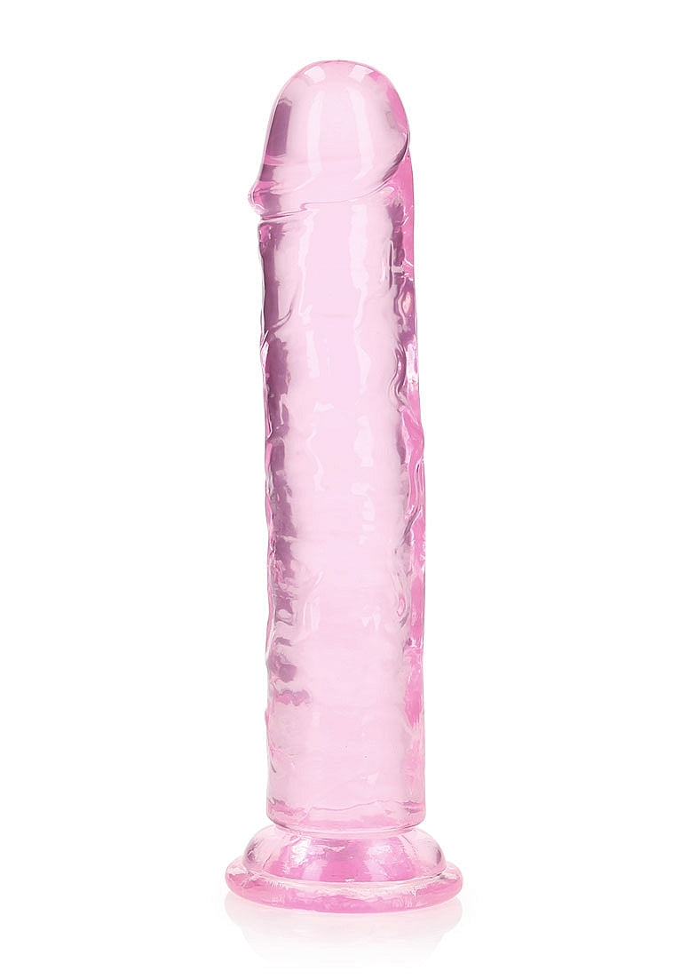 Shots Toys | REALROCK Crystal Clear 8" Straight Dildo No Balls - Pink