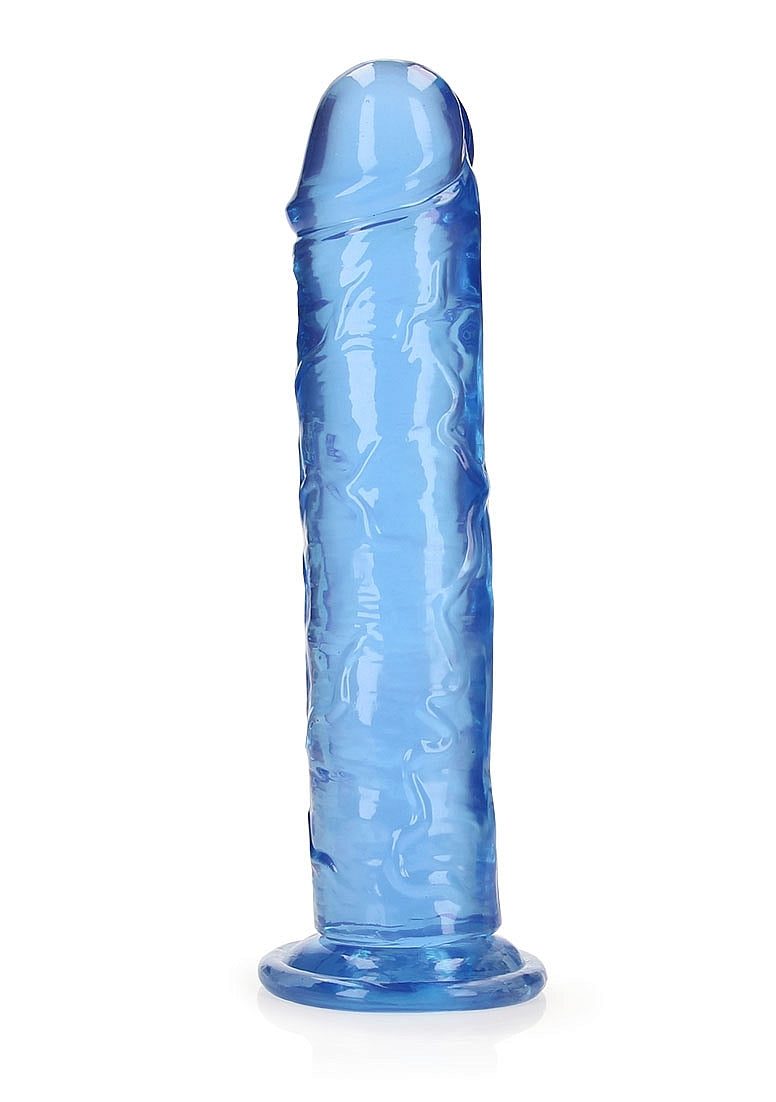 Shots Toys | REALROCK Crystal Clear 9" Straight Dildo No Balls - Blue