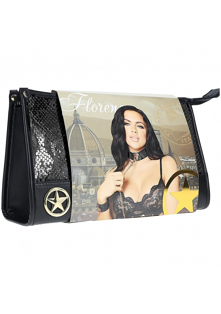 Shots Toys | OUCH! Florence Collection - Black Bondage Set with Bag - 8 Piece Kit