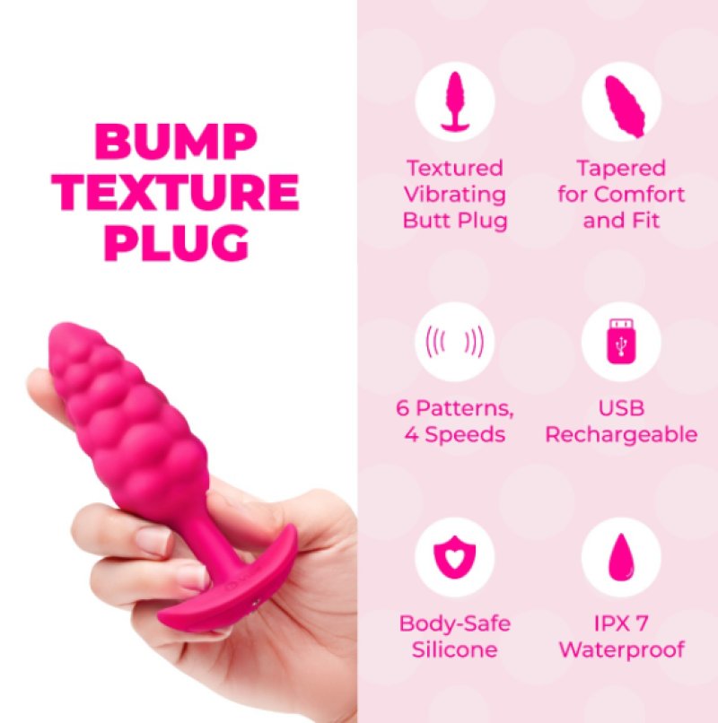 COTR | B-Vibe Swirl Textured Vibrating Plug - Pink