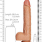 Shots Toys | REALROCK Straight Realistic Dildo with Balls - Tan 25.5cm (10") Dong