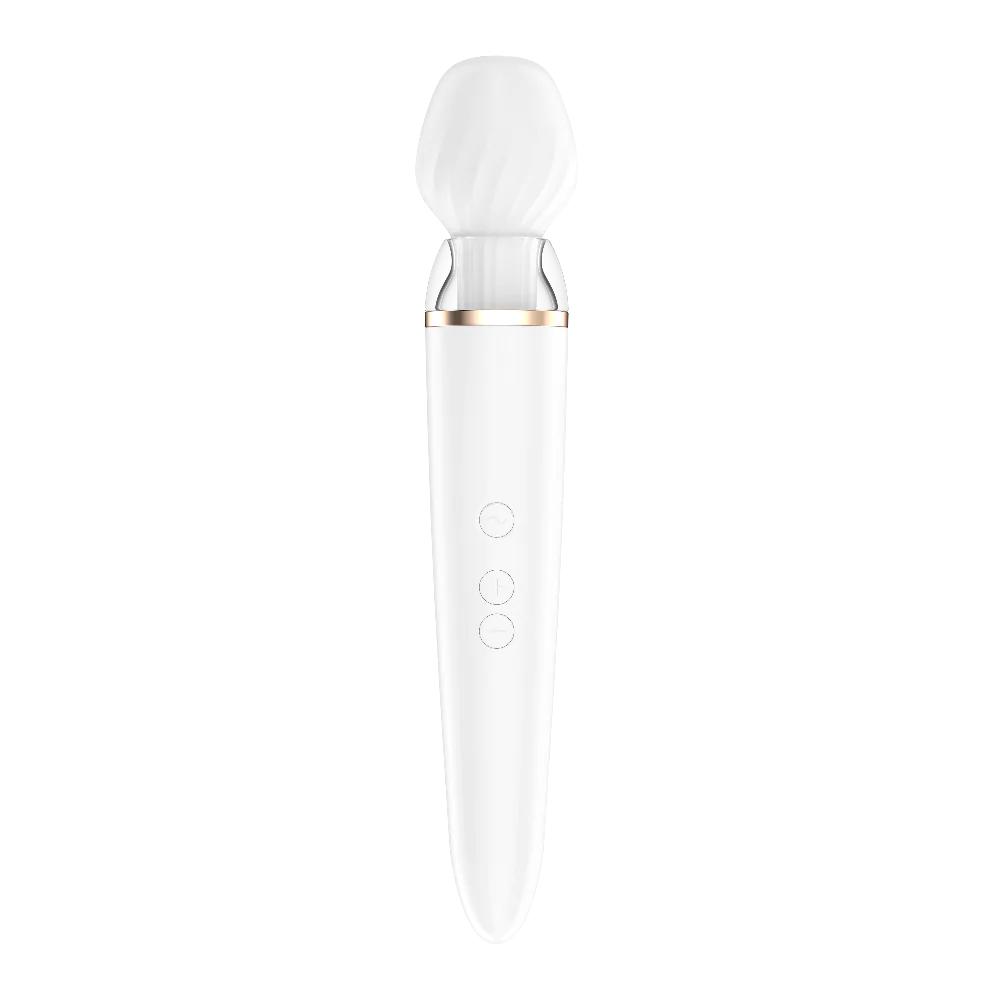 Satisfyer Double Wand-er Massager Wand Vibrator White (App)