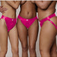 Shots Toys | OUCH! Vibrating Strap-on Panty Harness with Open Back - Pink - Size M/L