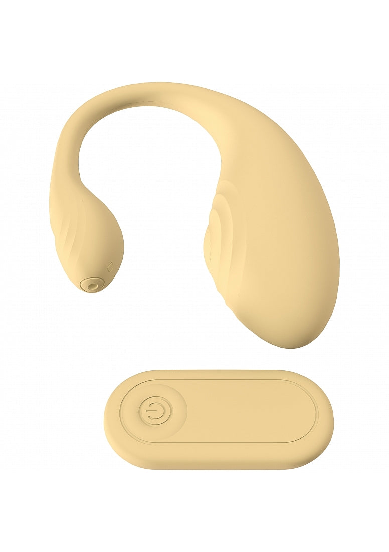 Shots Toys | LOVELINE Wave - C-Shaped G-Spot Massager Vibrator w Remote - Yellow
