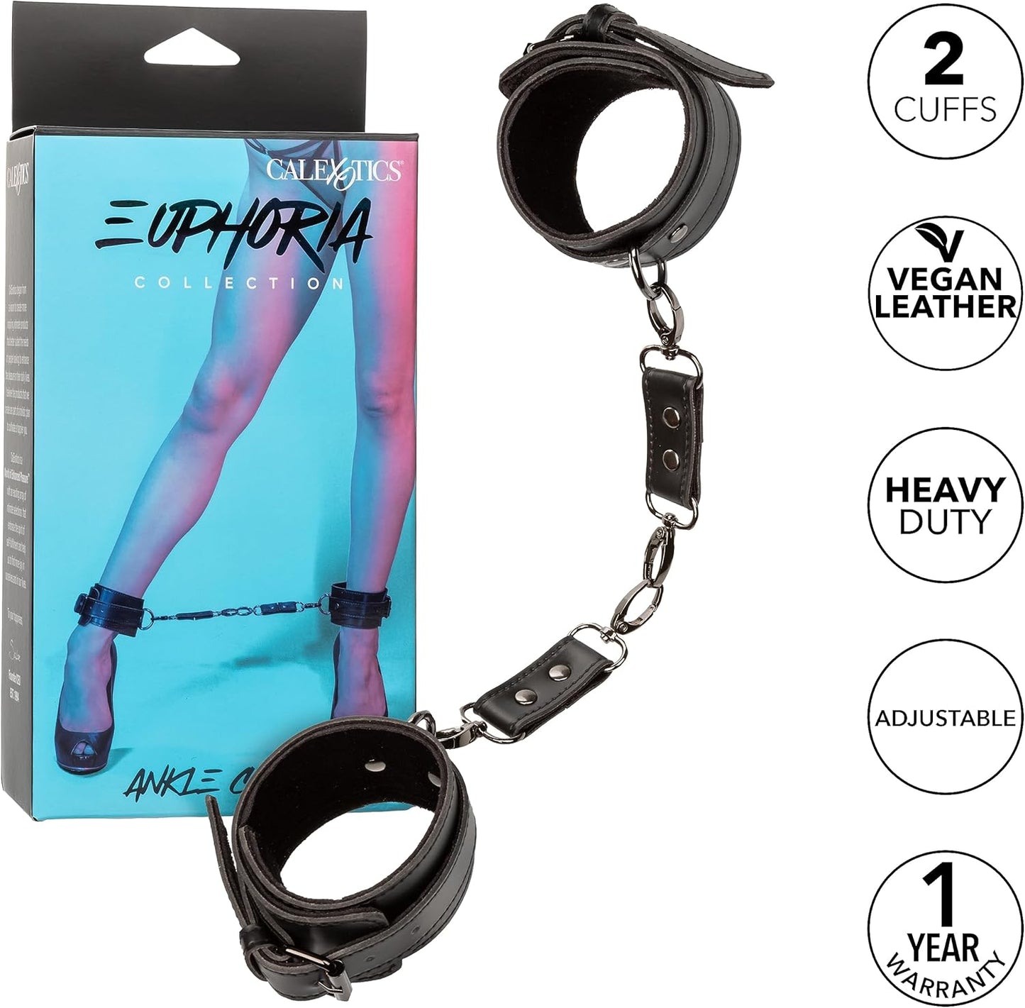 Calexotics Euphoria Collection Vegan Leather Ankle Cuffs