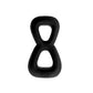 Hunkyjunk Boomerang Double-ring Cockring & Nut-tugger Black Fog
