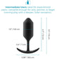 COTR | B-Vibe Snug Plug 3 Black - Weighted Silicone Butt Plug