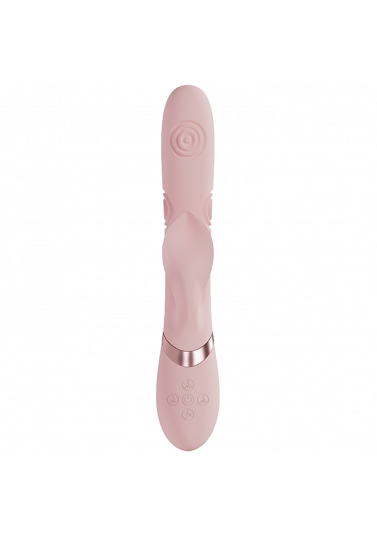Shots Toys | VIVE Fronda Triple Motor G-Spot Vibrating Tapping Leaf Clit Stimulator Pink