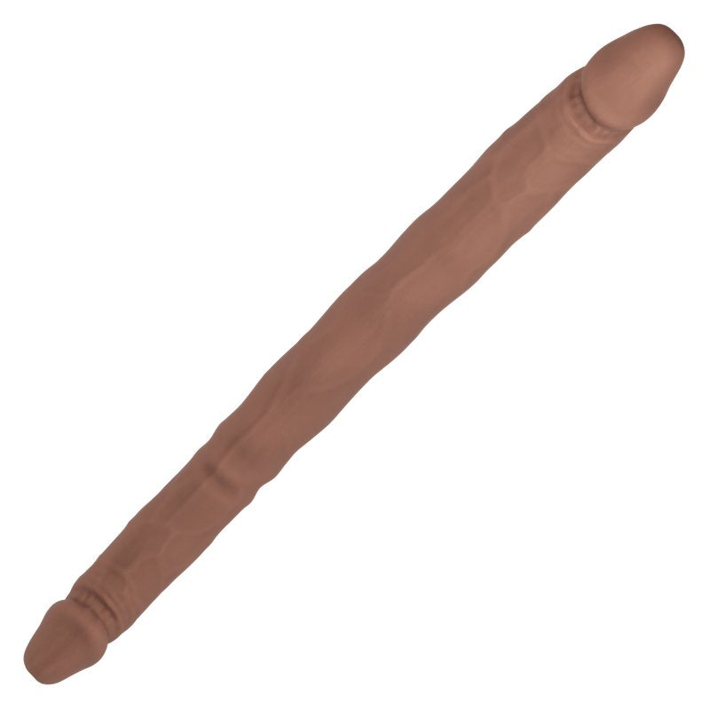 CalExotics Silicone Studs® Bend and Hold Dual Dong 16”/40.75 cm - Brown
