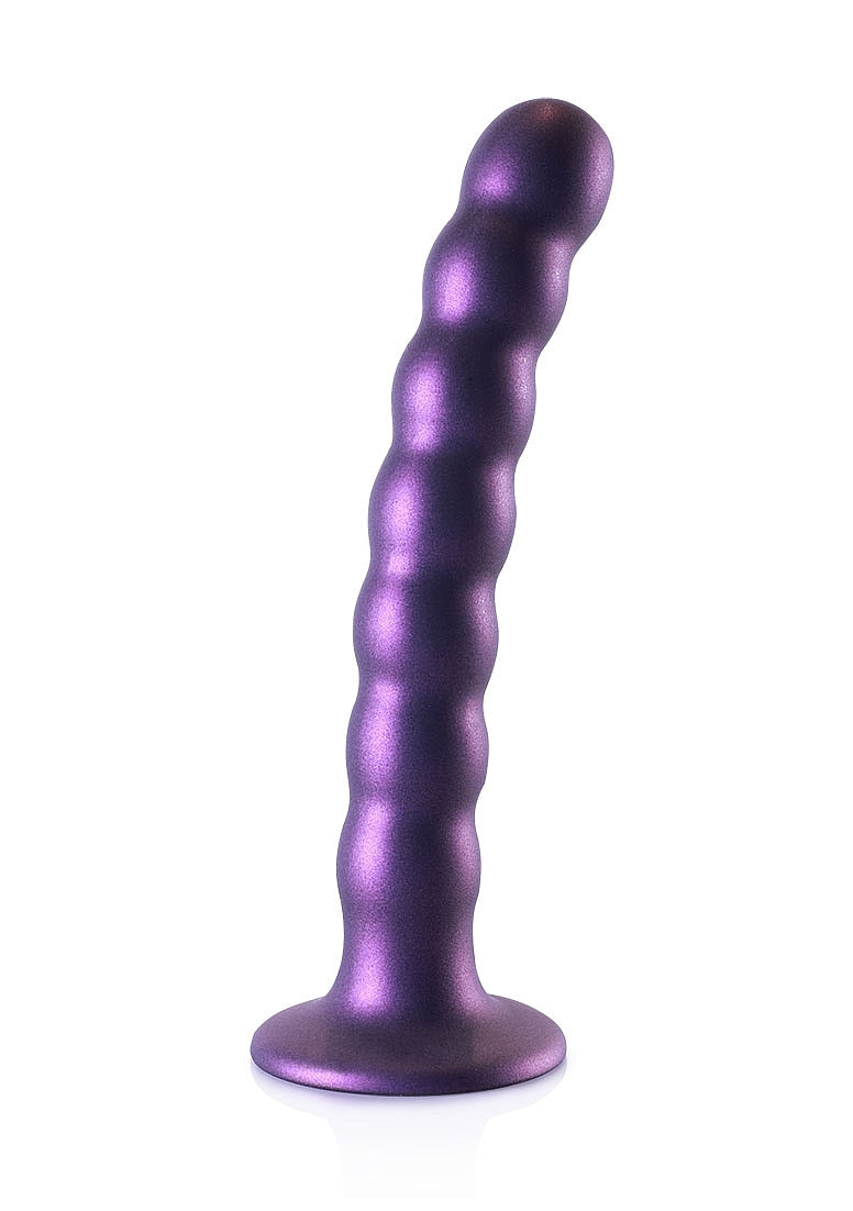 Shots Toys | OUCH! Beaded G-Spot Dildo - 6.5" / 16.5 cm - Metallic Purple