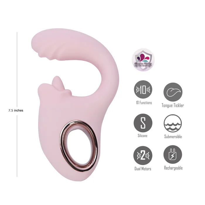 Maia Toys | Maia JAYLEE - Pink USB Rechargeable Dual Motor Vibrator