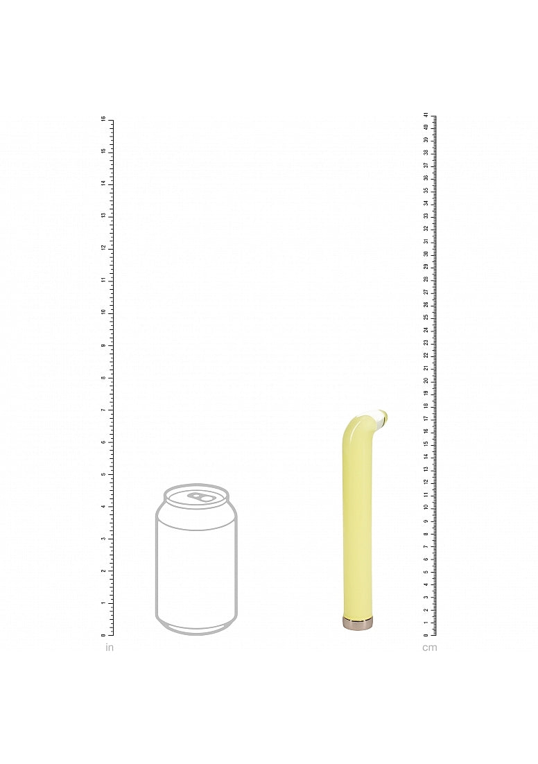 Shots Toys | LOVELINE Aurora - 6.3" G-Spot Glass Vibrator - Yellow