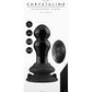 Shots Toys | Rimly - Glass Vibrator With Suction Cup and Remote - Black