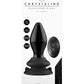 Shots Toys | Stretchy - Glass Vibrator With Suction Cup and Remote - Black