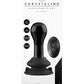 Shots Toys | Globy - Glass Vibrator With Suction Cup and Remote - Black