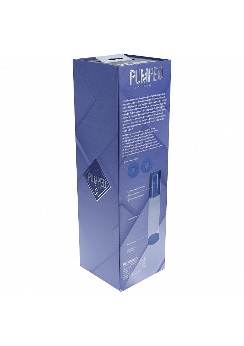 Shots Toys | PUMPED Hyperpump Automatic Pump - Metallic Blue Auto Penis Pump