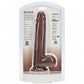 Shots Toys | REALROCK Straight Realistic Dildo with Balls - Brown 23cm (9") Dong