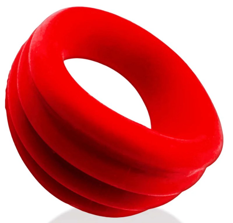 Hunkyjunk Expander Slimmer Scoop Style Cockring Red Velvet