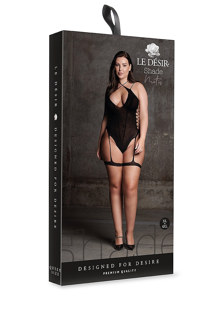 Le Desir Shade - Metis XVI - Body with Garters and Crossed Neckline Black Size OSX