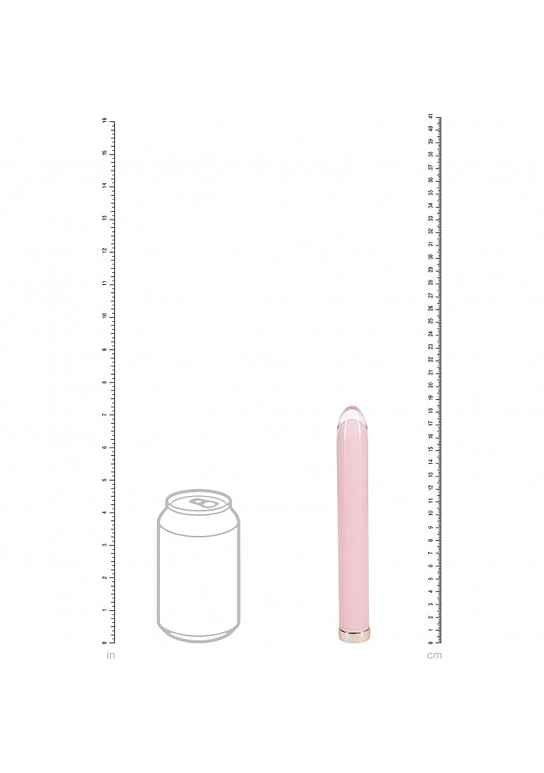 Shots Toys | LOVELINE Sparkle - 6.3" Glass Vibrator - Pink
