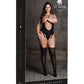 Le Desir Shade - Elara VII - Bodystocking with Open Cups Black Size OSX