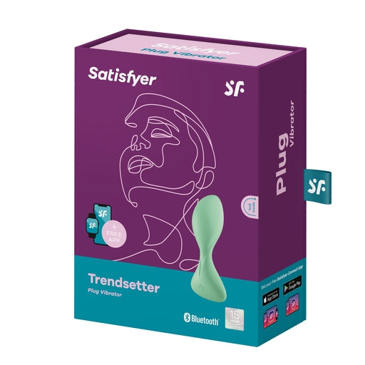 Satisfyer Trendsetter Anal Vibrator Connect App Light Green