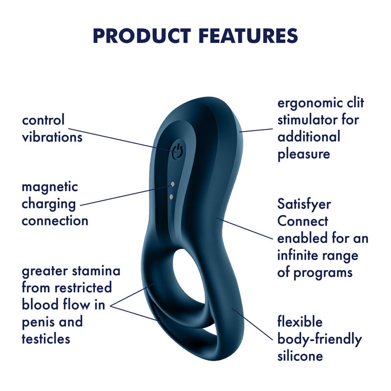 Satisfyer Epic Duo Vibrating Cockring Cock Ring (App)