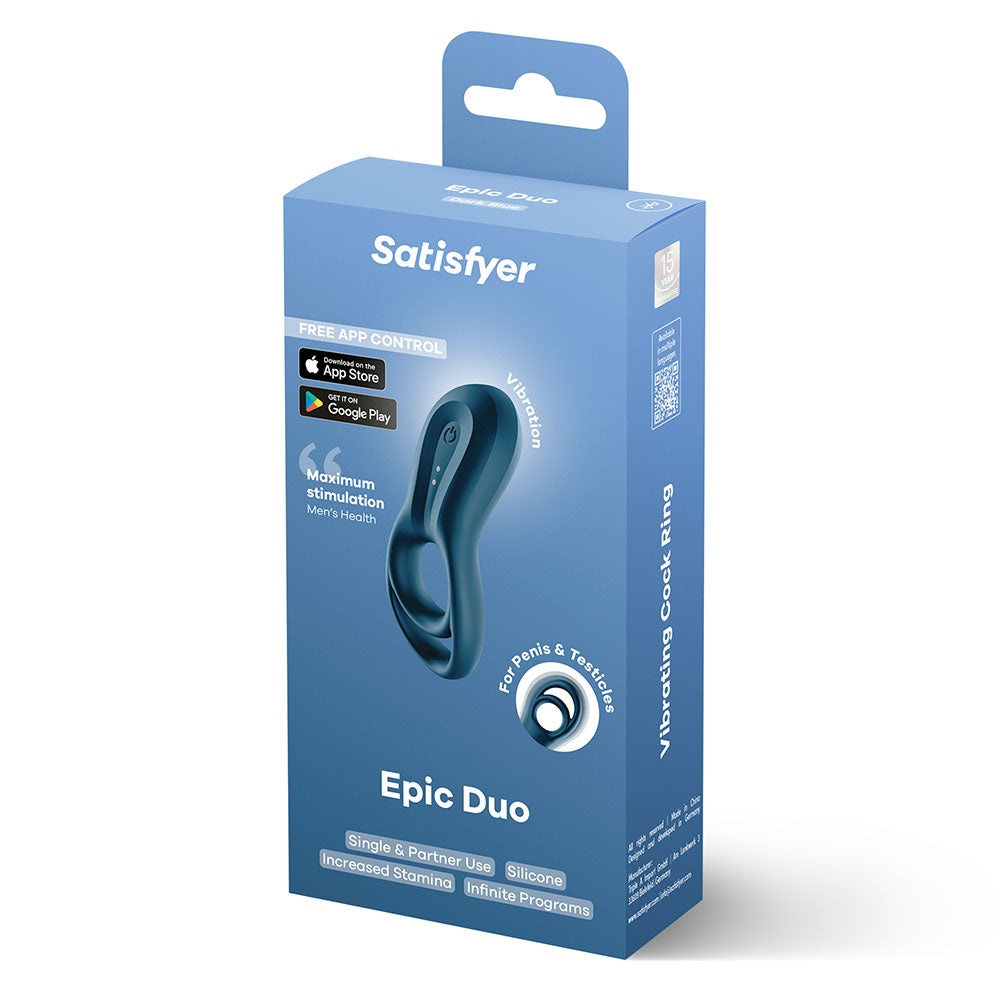 Satisfyer Epic Duo Vibrating Cockring Cock Ring (App)