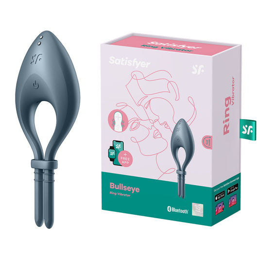 Satisfyer Bullseye - Navy Vibrating Adjustable Lasso Cock Ring (App)