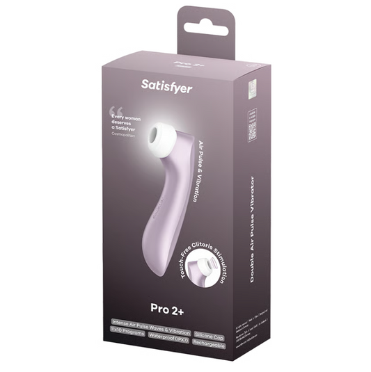 Satisfyer Pro 2+ Violet Touch-Free USB-Rechargeable Clitoral Stimulator Vibrator