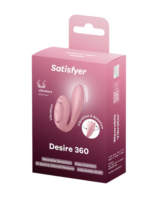 Satisfyer Desire 360 - Wearable G-Spot & Clitoral Vibrator - Old Rose