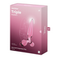 Satisfyer Triple Crystal 2 - Pink Glass 3-in-1 Dildo & Butt Plug