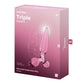 Satisfyer Triple Crystal 2 - Pink Glass 3-in-1 Dildo & Butt Plug