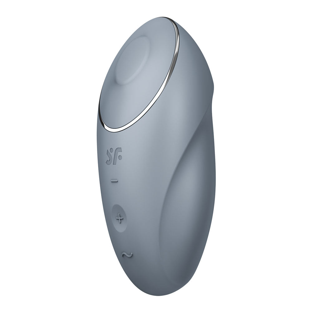Satisfyer Tap & Climax 1 Blue Grey USB Rechargeable Pulsing Tapping Stimulator Vibrator