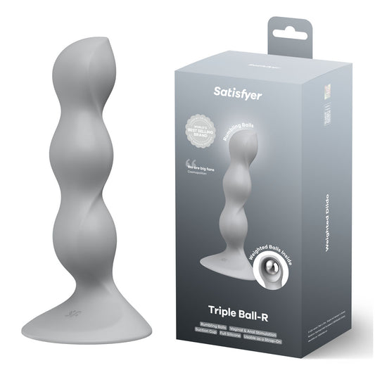 Satisfyer Triple Ball-R - Grey Beaded Anal Plug