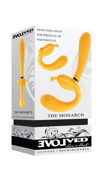 Evolved THE MONARCH Couples Vibrator - Triple Shaft Strapless Strap-On Vibrator