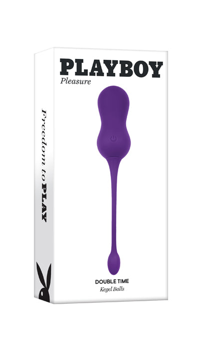 Playboy Pleasure DOUBLE TIME Purple USB Rechargeable Vibrating Kegel Balls