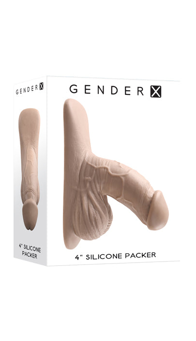 Gender X 4" SILICONE PACKER LIGHT Flesh 10cm Packer