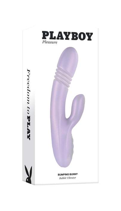 Playboy Pleasure BUMPING BUNNY Opal 22.9cm Thrusting & Warming Rabbit Vibrator