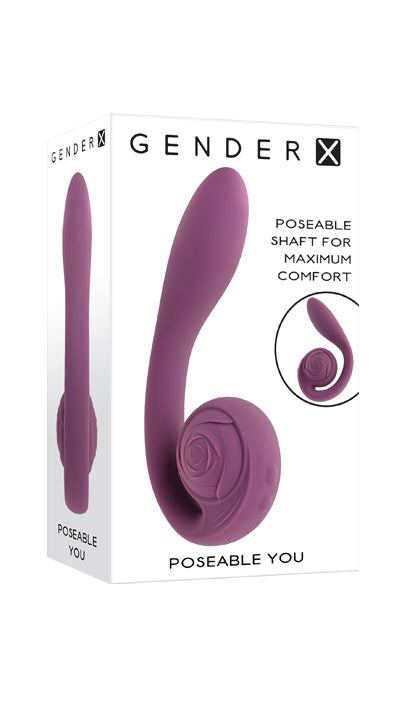 Gender X POSEABLE YOU Purple USB Rechargeable Poseable Vibrator