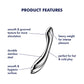 Satisfyer Pure Gravity 2 - Chrome Steel 21cm Dildo