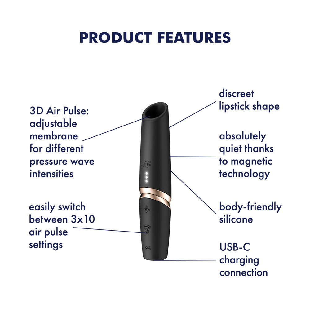 Satisfyer Perfect Kiss - Mini Travel 3D Air Pulse Vibrator