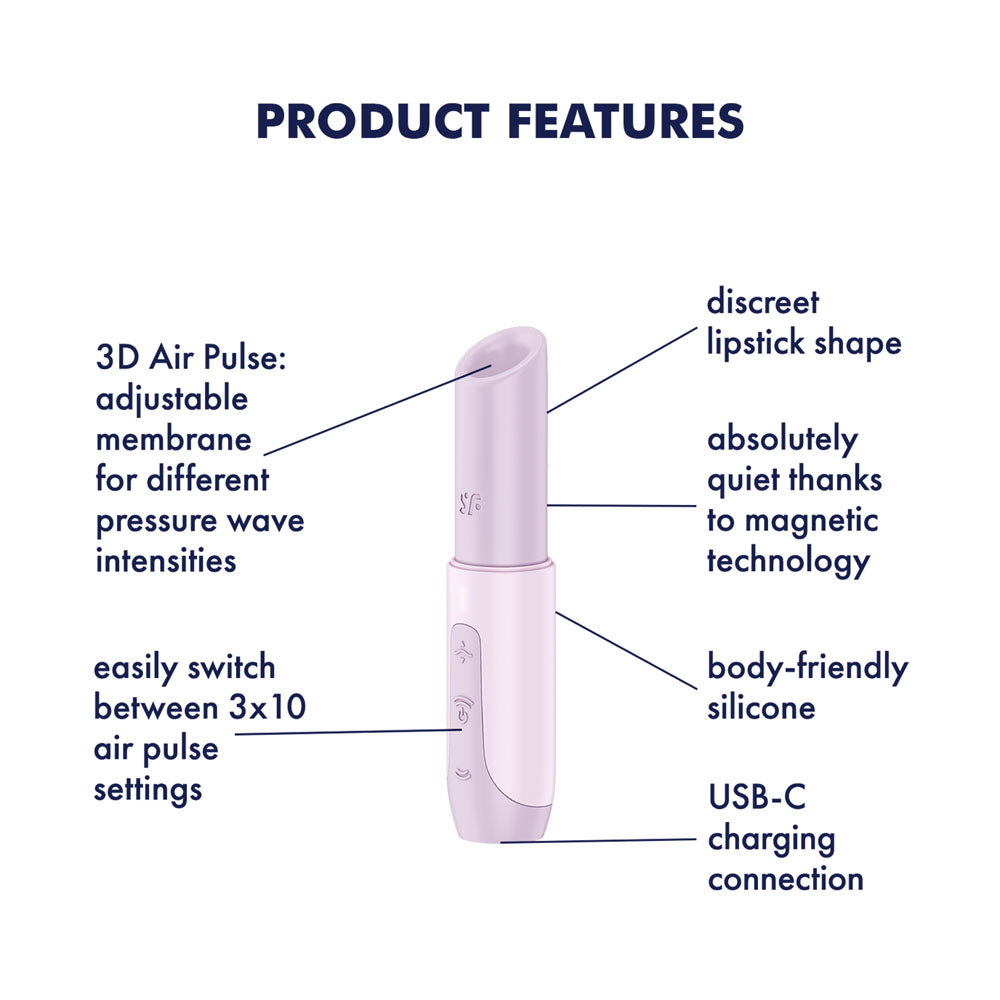 Satisfyer Secret Kiss - Mini Travel 3D Air Pulse Vibrator