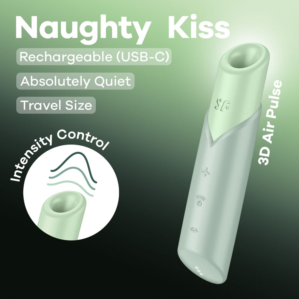 Satisfyer Naughty Kiss - Mini Travel 3D Air Pulse Vibrator