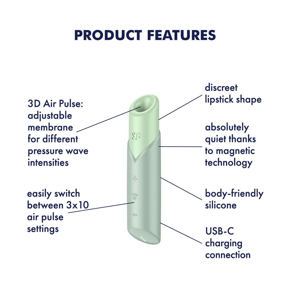 Satisfyer Naughty Kiss - Mini Travel 3D Air Pulse Vibrator