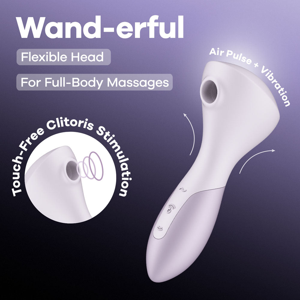 Satisfyer Wand-erful - Violet Air Pulse Massage Wand Vibrator
