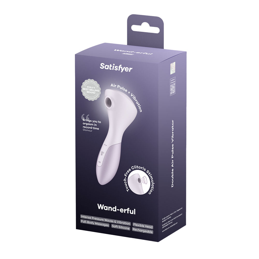 Satisfyer Wand-erful - Violet Air Pulse Massage Wand Vibrator