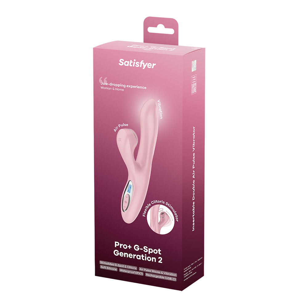 Satisfyer Pro+ G-Spot Gen 2 - Rabbit Vibrator with Air Pulse Clitoral Stimulator Pink